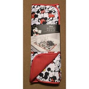 Disney Mickey Mouse Dish Drying Mats -2 pack - 16" x 18" Kitchen Disneyland NEW